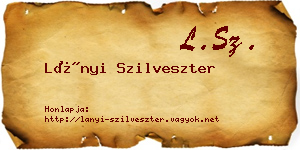 Lányi Szilveszter névjegykártya